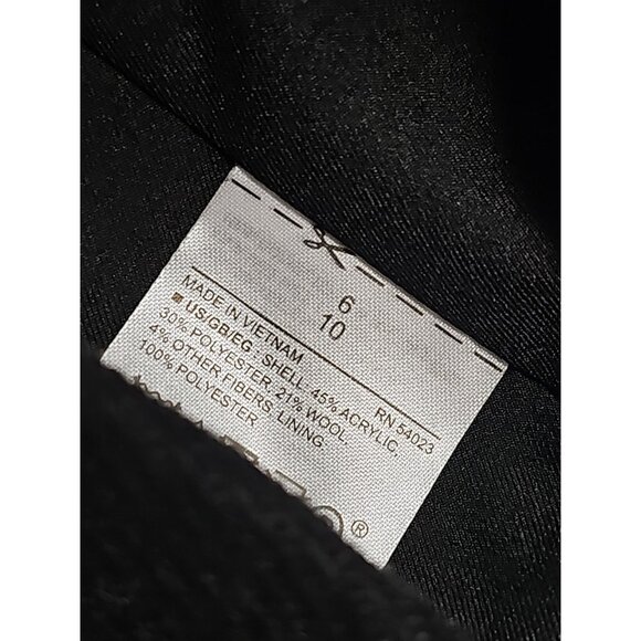 NWT GAP Double-Breasted Wool Black Blazer Sz 6 Long Length - Picture 5 of 6